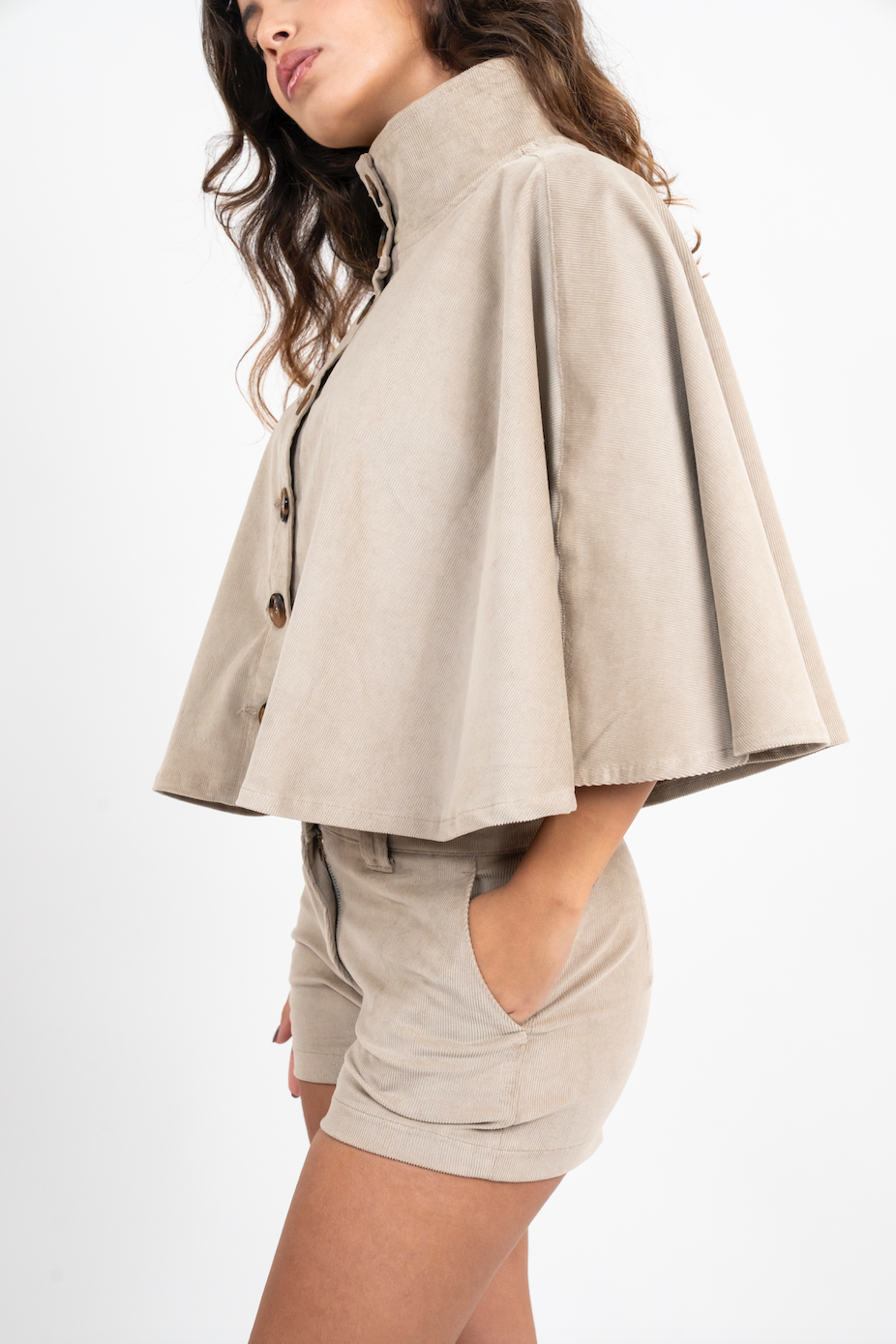 Beige Tailored Cape