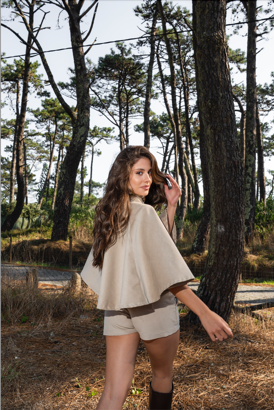 Beige Tailored Cape