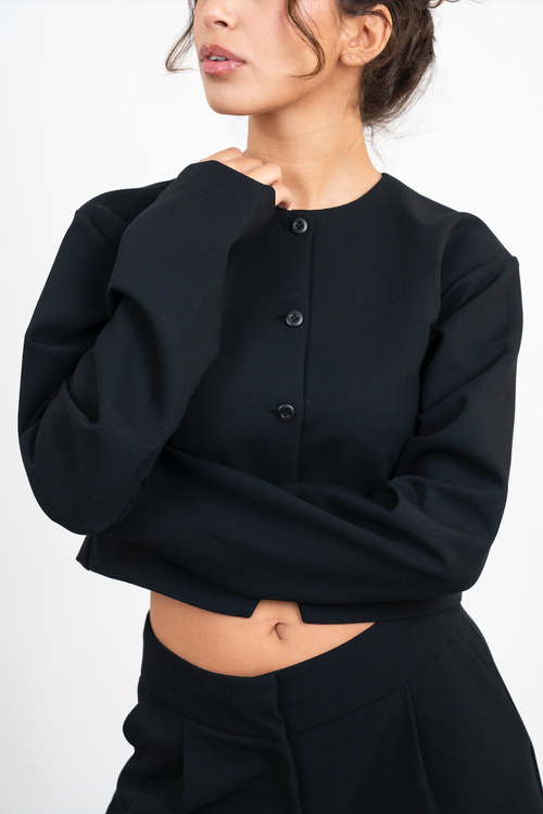 Black Fitted Cardigan