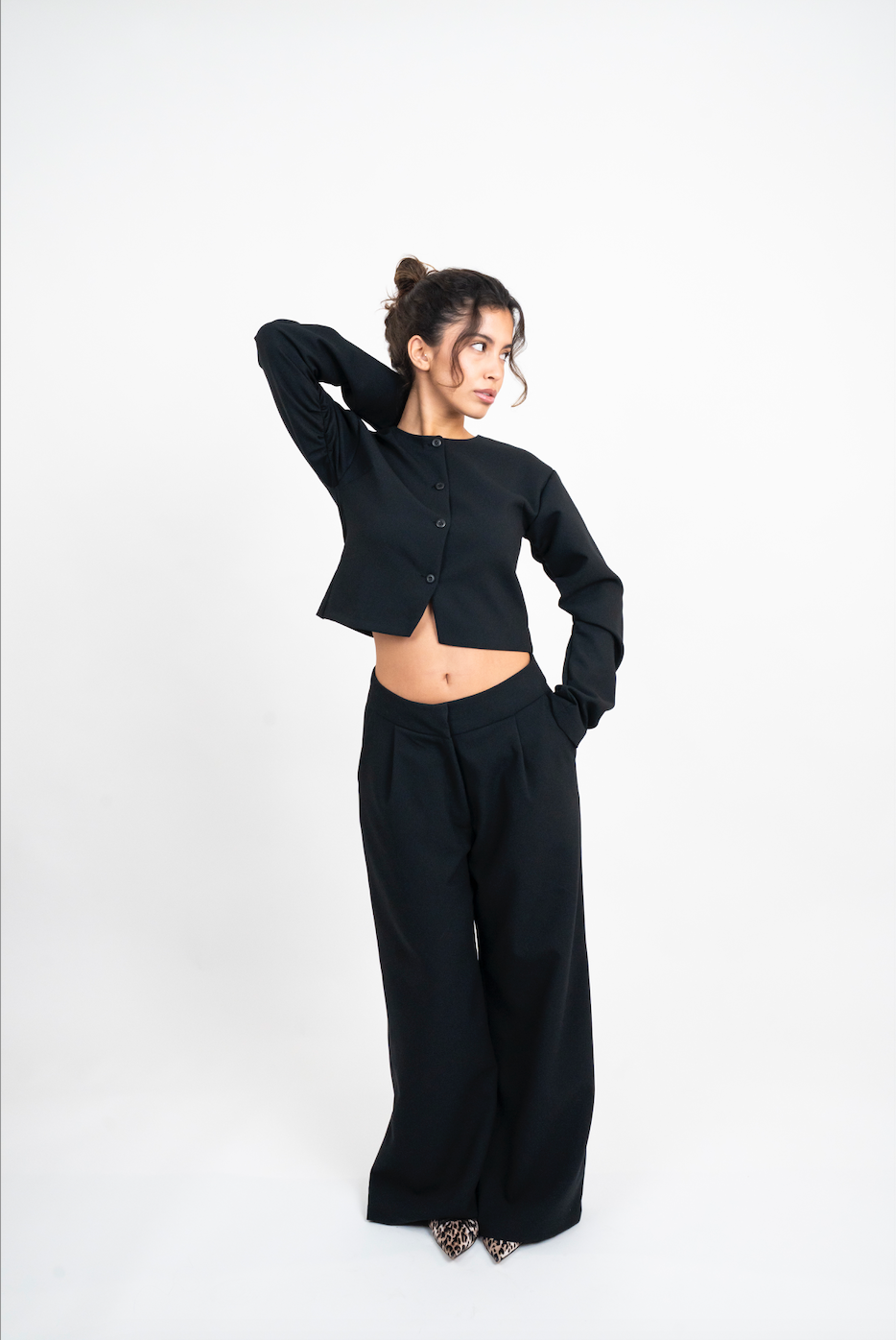 Black Fitted Cardigan