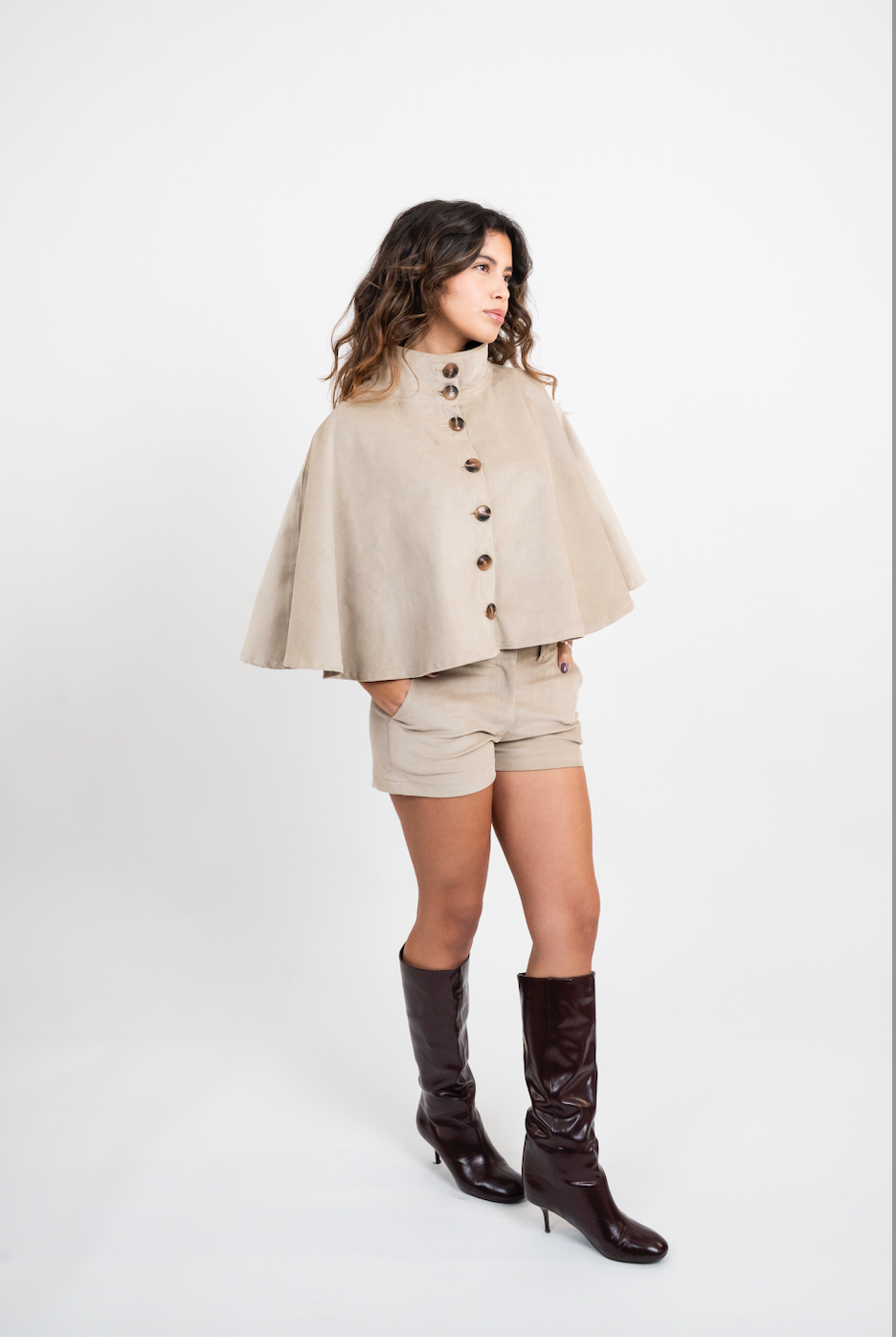Beige Tailored Cape