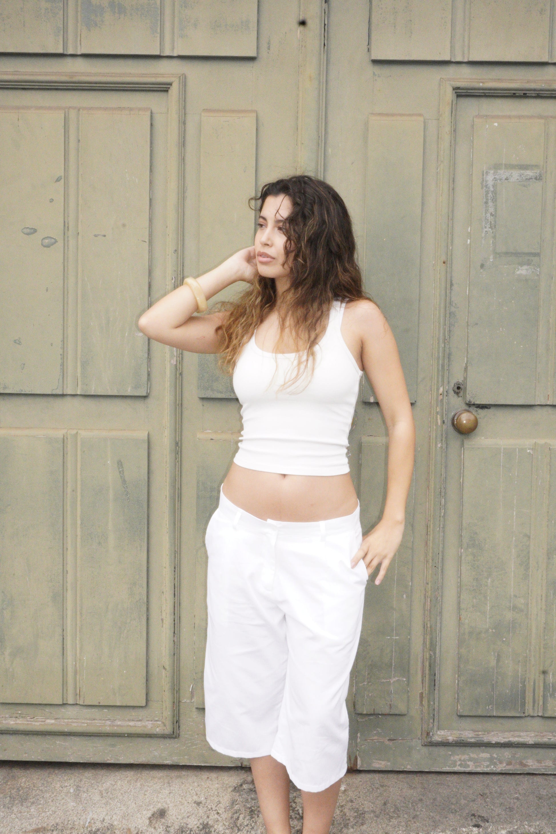 White Tailored Shorts
