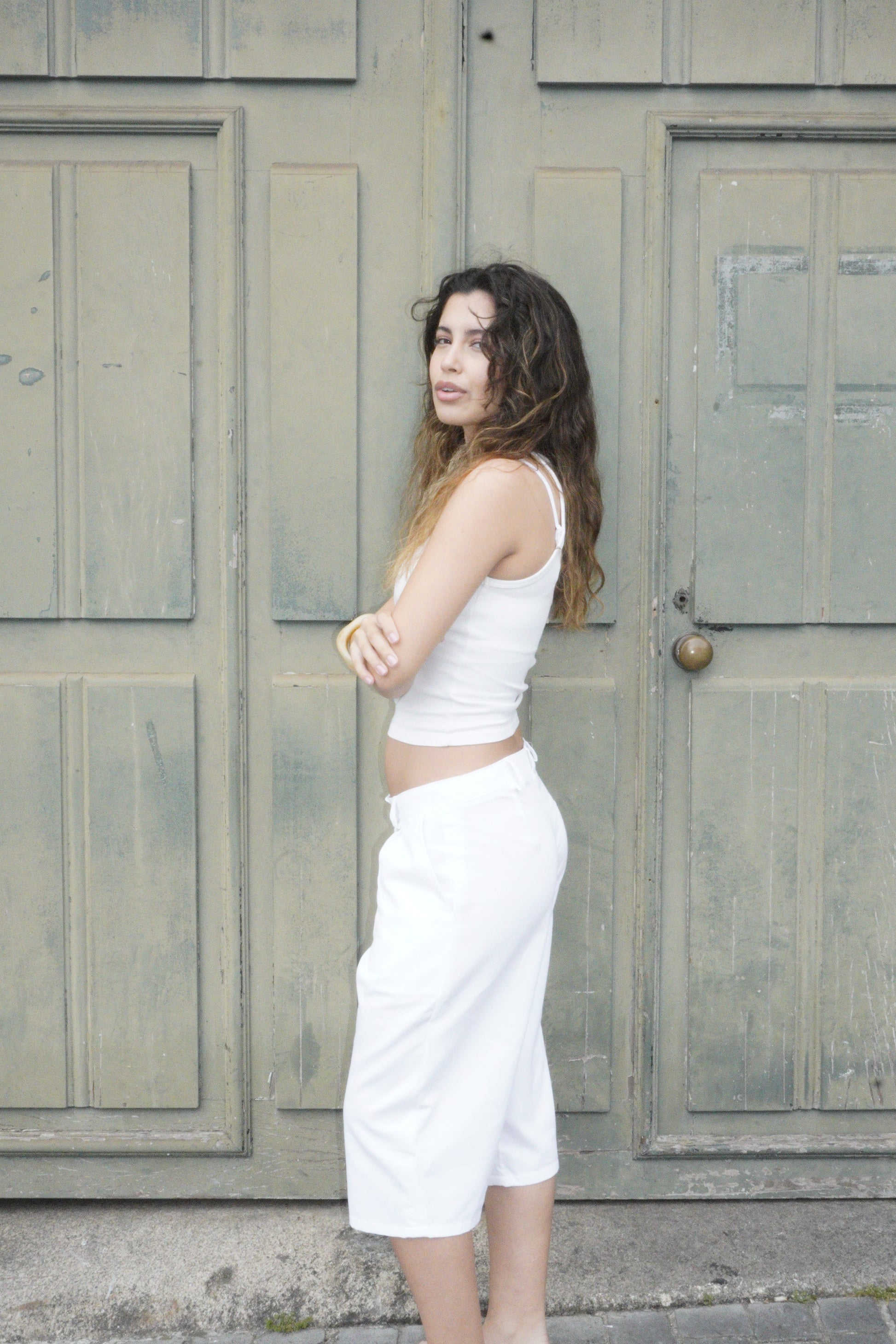 White Tailored Shorts
