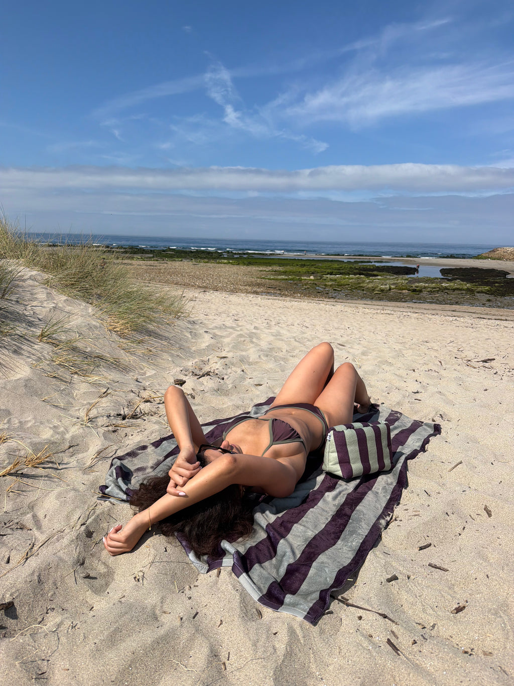 Chocolate Pistachio Set (bikini & pouch & towel)