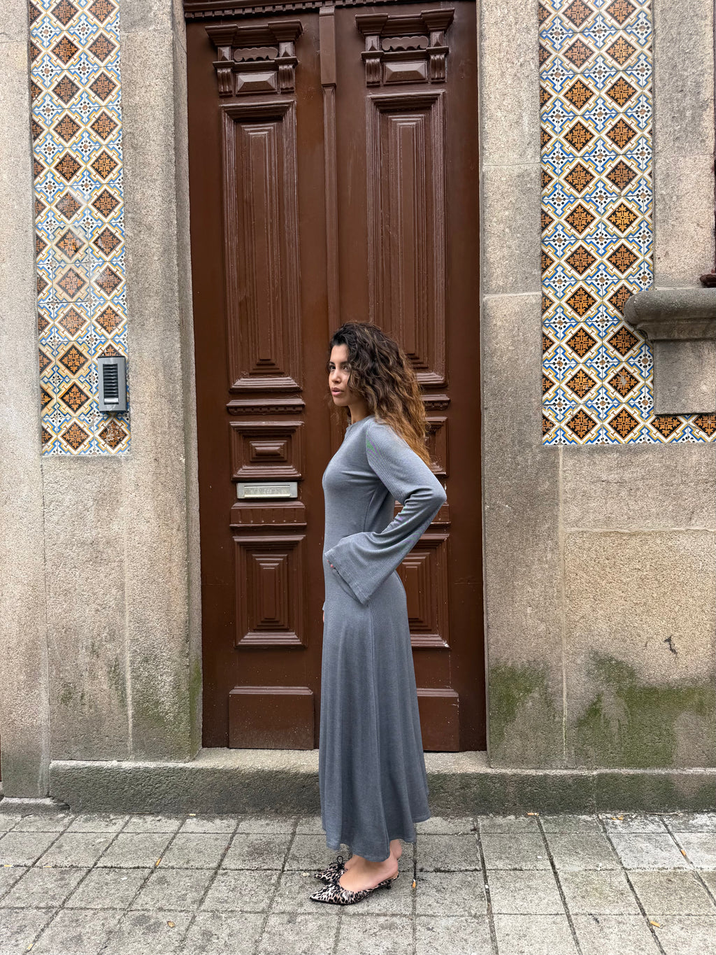 Sky Fluid Maxi Dress