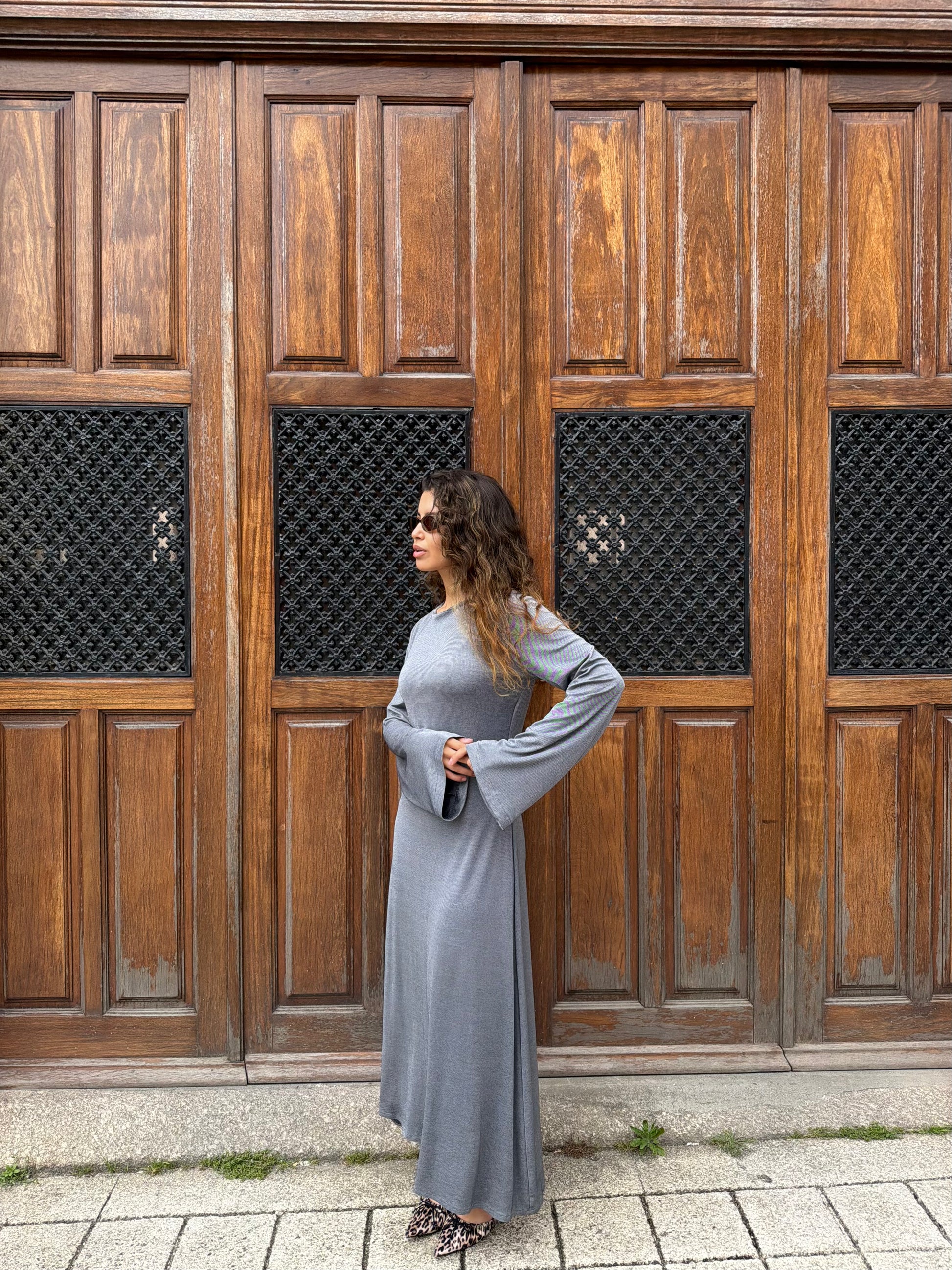 Sky Fluid Maxi Dress