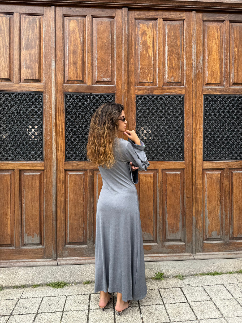 Sky Fluid Maxi Dress